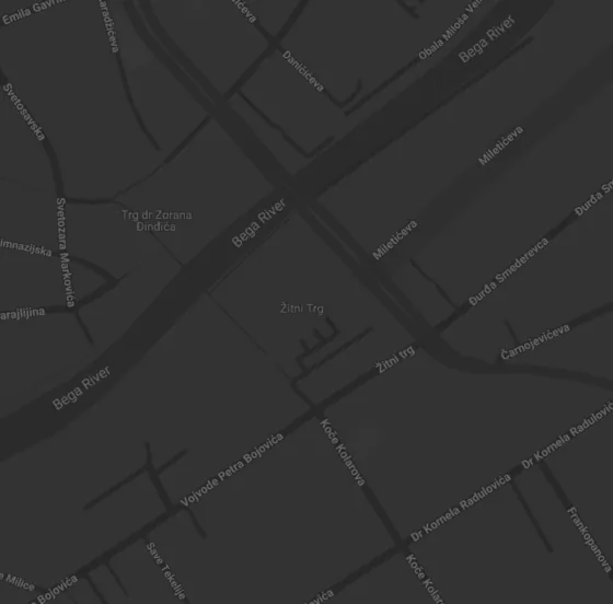 Map of central Zrenjanin