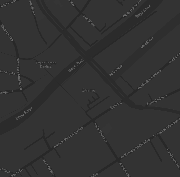 Map of central Zrenjanin